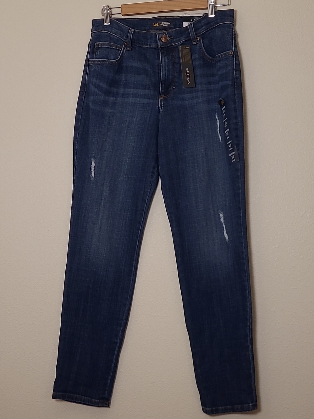 Bundle Of 2 Pair Lee Girlfriend Relaxed Fit Womens Straight Leg Jeans Sz 10 Long